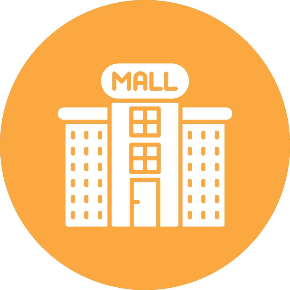 Shopping Mall Glyph Multi Circle Icon vector