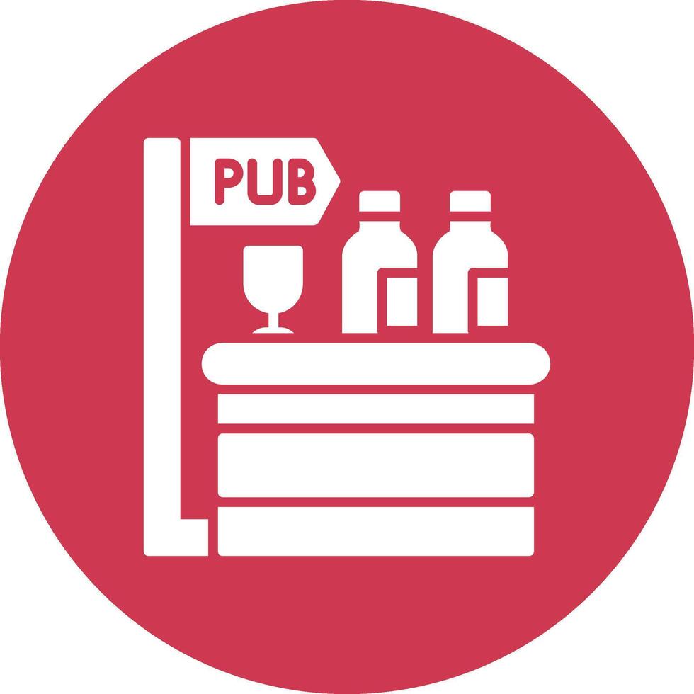 Pub Glyph Multi Circle Icon vector