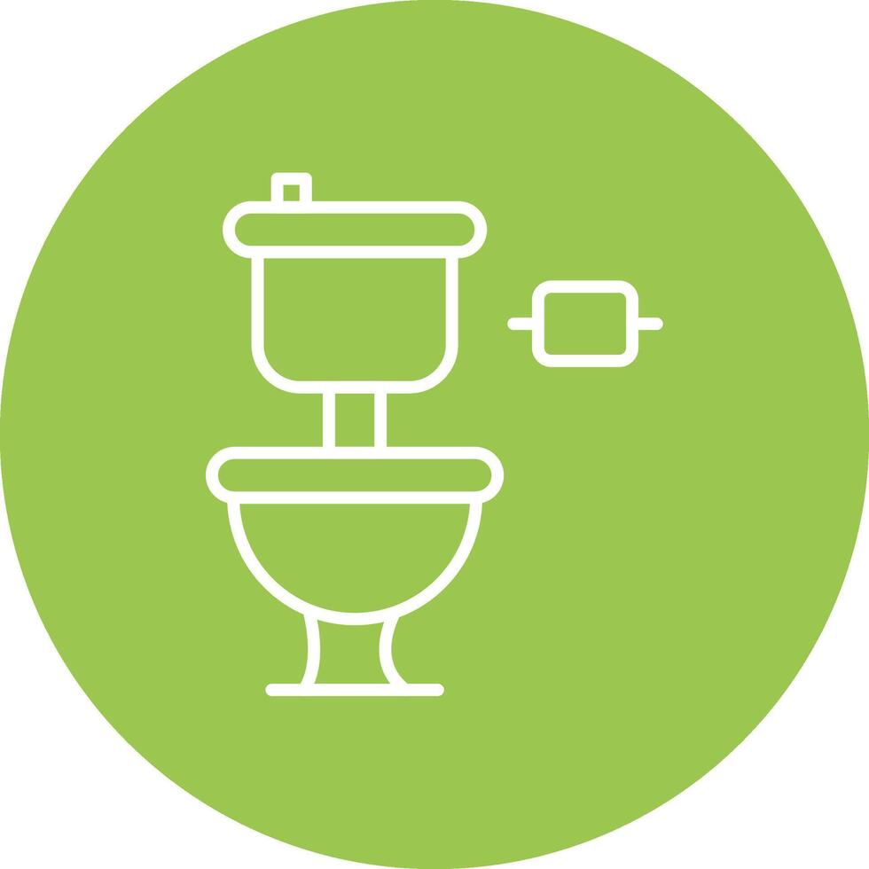 Toilet Line Multi Circle Icon vector