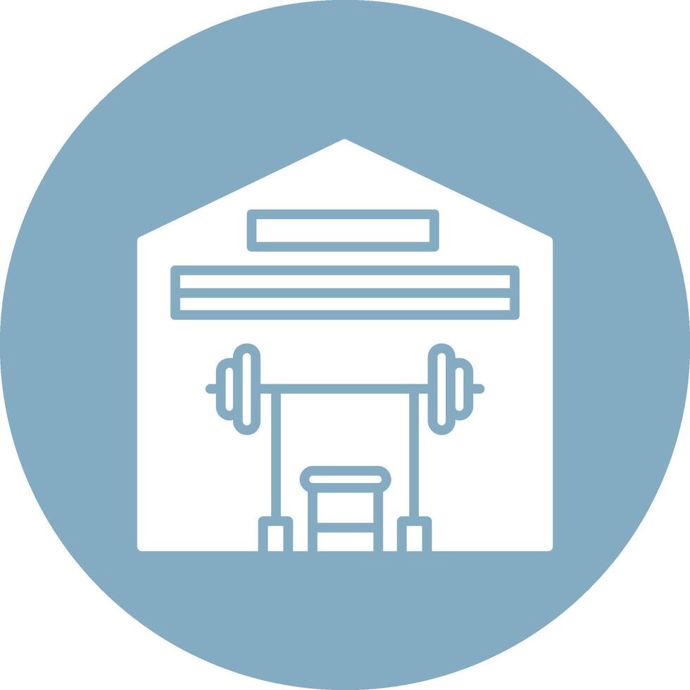 Gym Glyph Multi Circle Icon vector