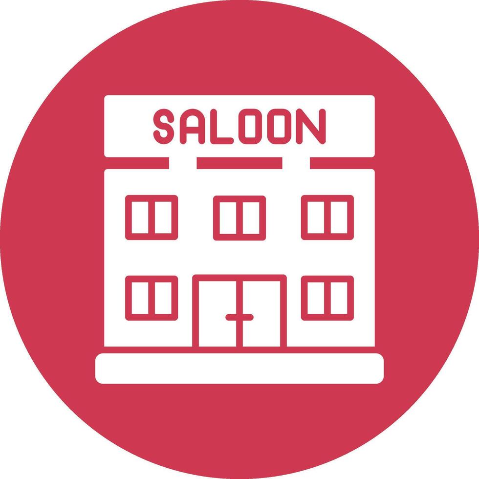 Saloon Glyph Multi Circle Icon vector