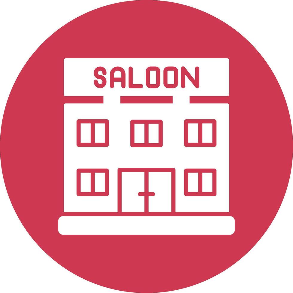 Saloon Glyph Multi Circle Icon vector