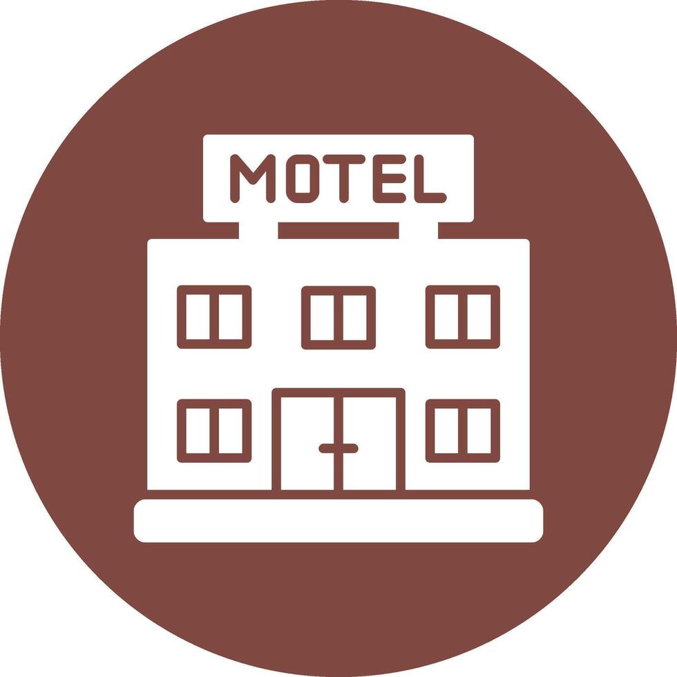 Motel Glyph Multi Circle Icon vector