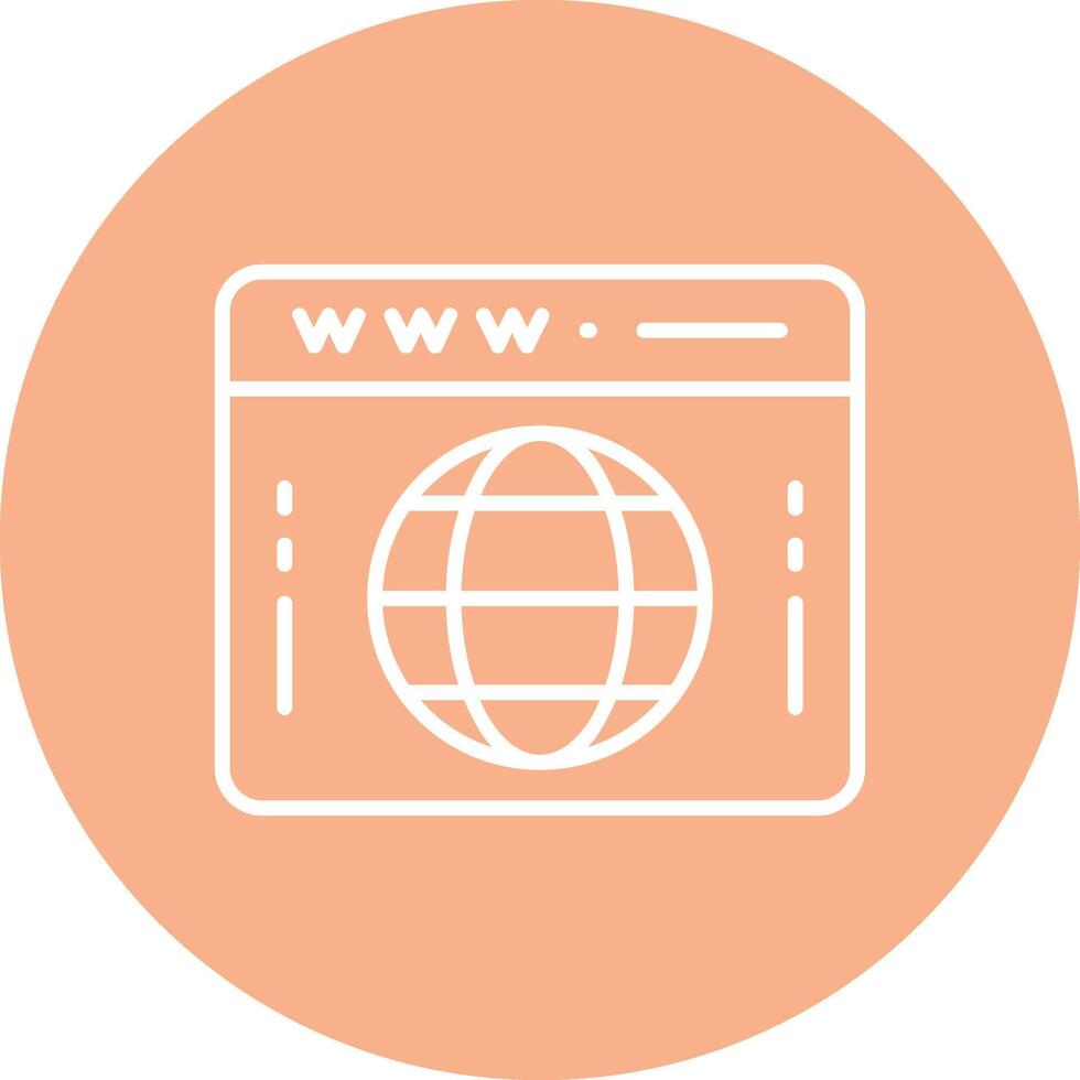 Domain Line Multi Circle Icon vector