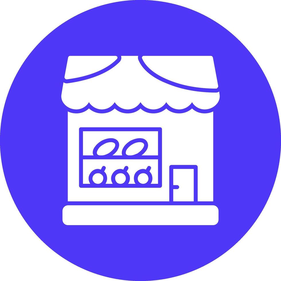 comida Tienda glifo multi circulo icono vector