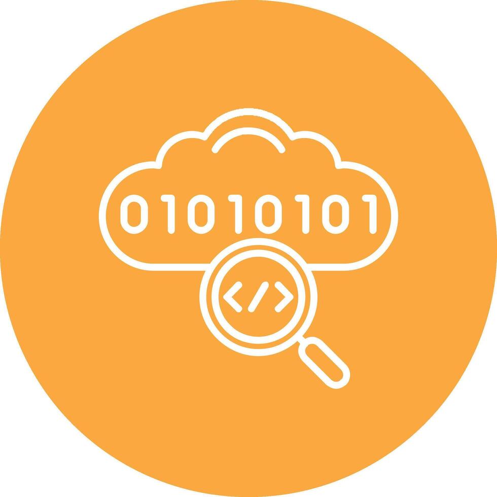Cloud Coding Line Multi Circle Icon vector