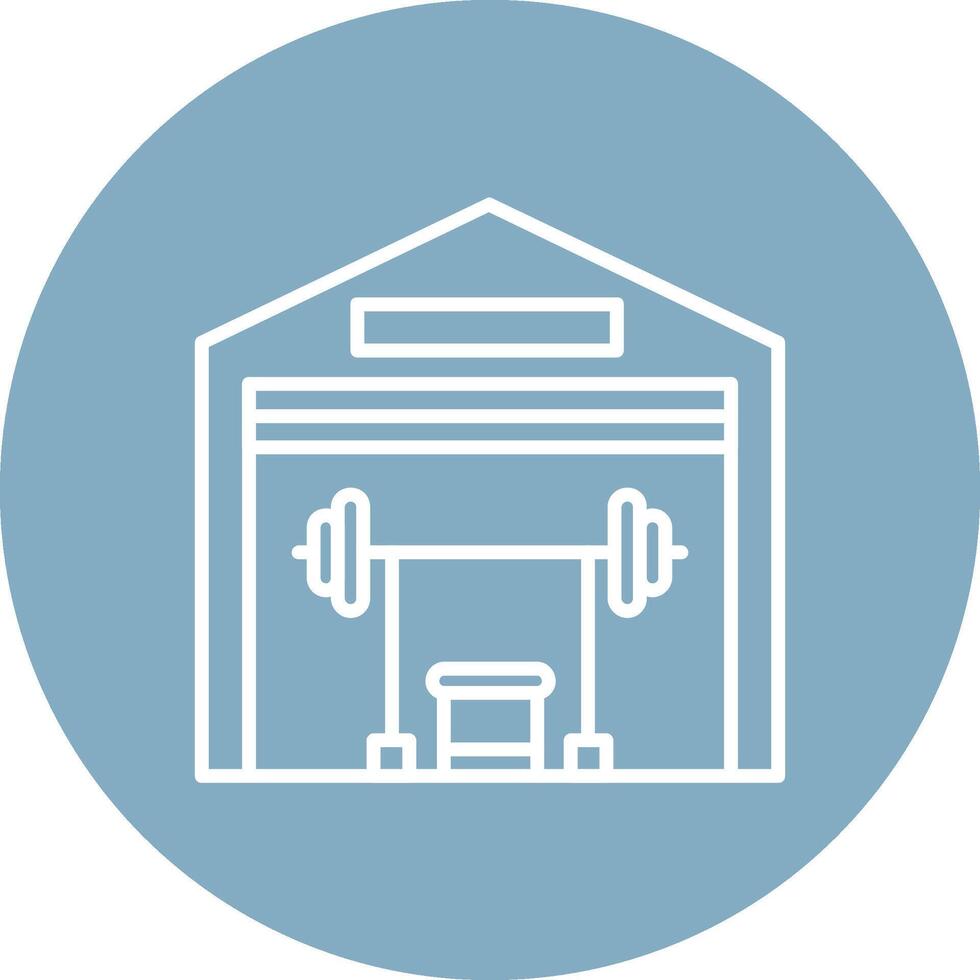 Gym Line Multi Circle Icon vector