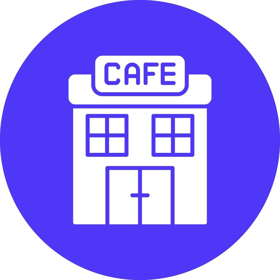 Cafe Glyph Multi Circle Icon vector
