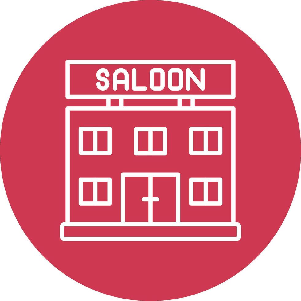 Saloon Line Multi Circle Icon vector