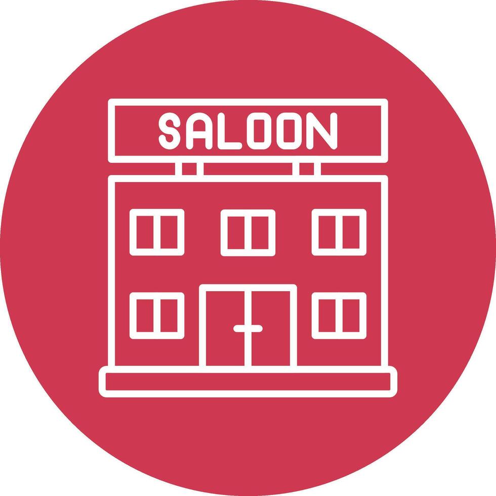 Saloon Line Multi Circle Icon vector