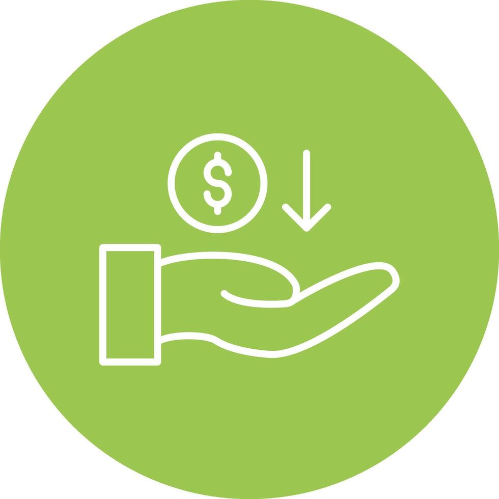 Recieve Money Line Multi Circle Icon vector