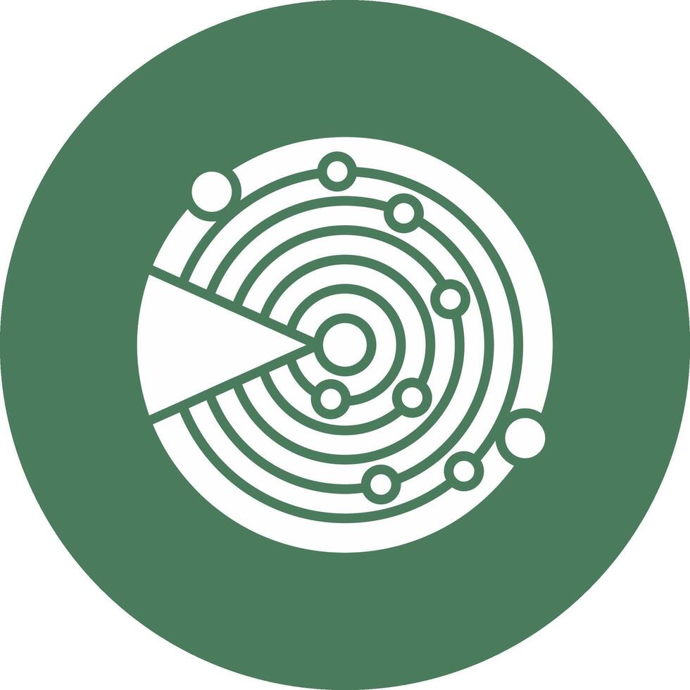 Sonar Glyph Multi Circle Icon vector