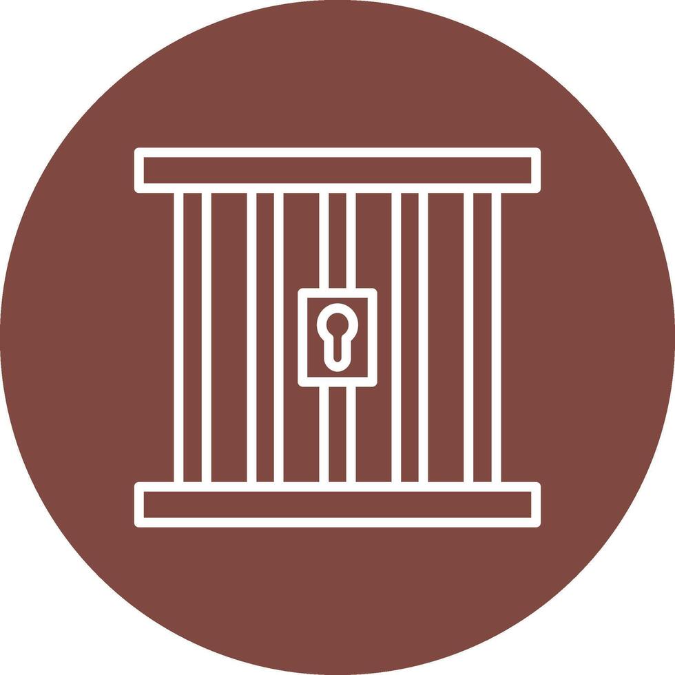 Prison Line Multi Circle Icon vector