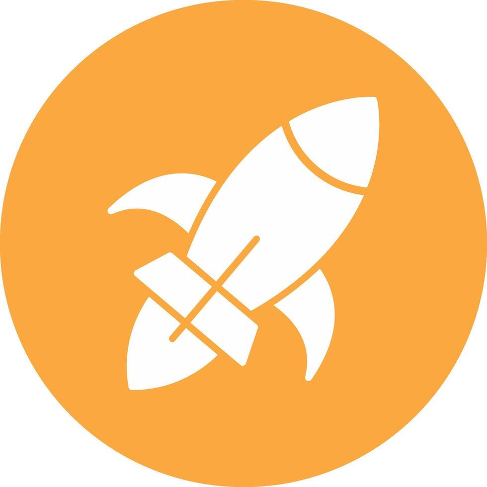 Rocket Ship Glyph Multi Circle Icon vector