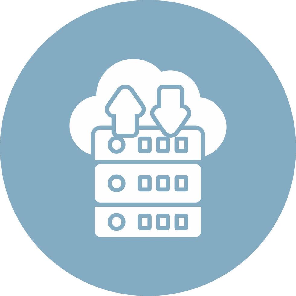 Data Flow Glyph Multi Circle Icon vector
