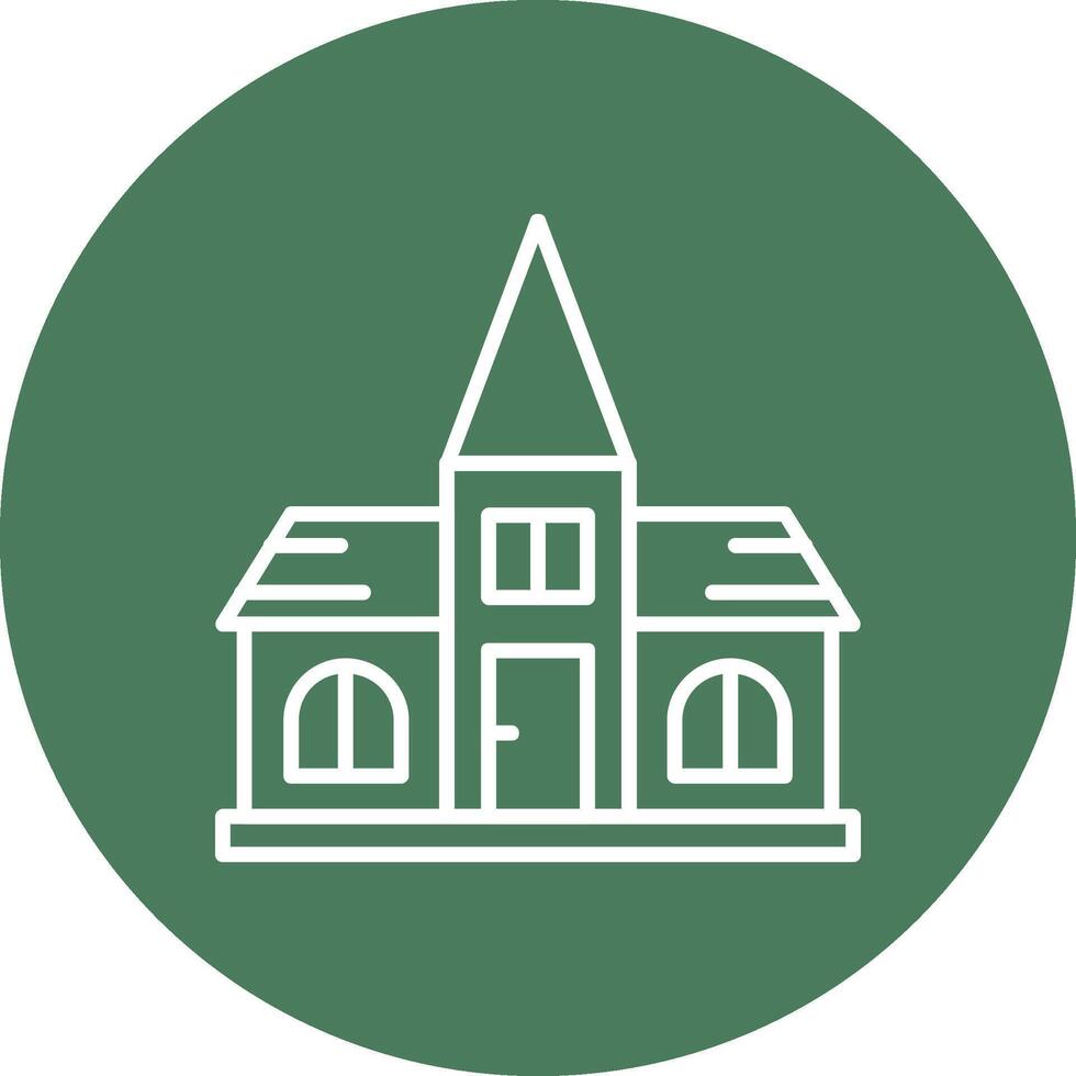Church Line Multi Circle Icon vector