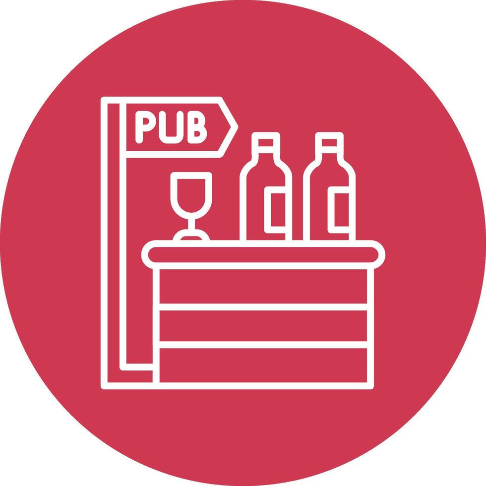 Pub Line Multi Circle Icon vector