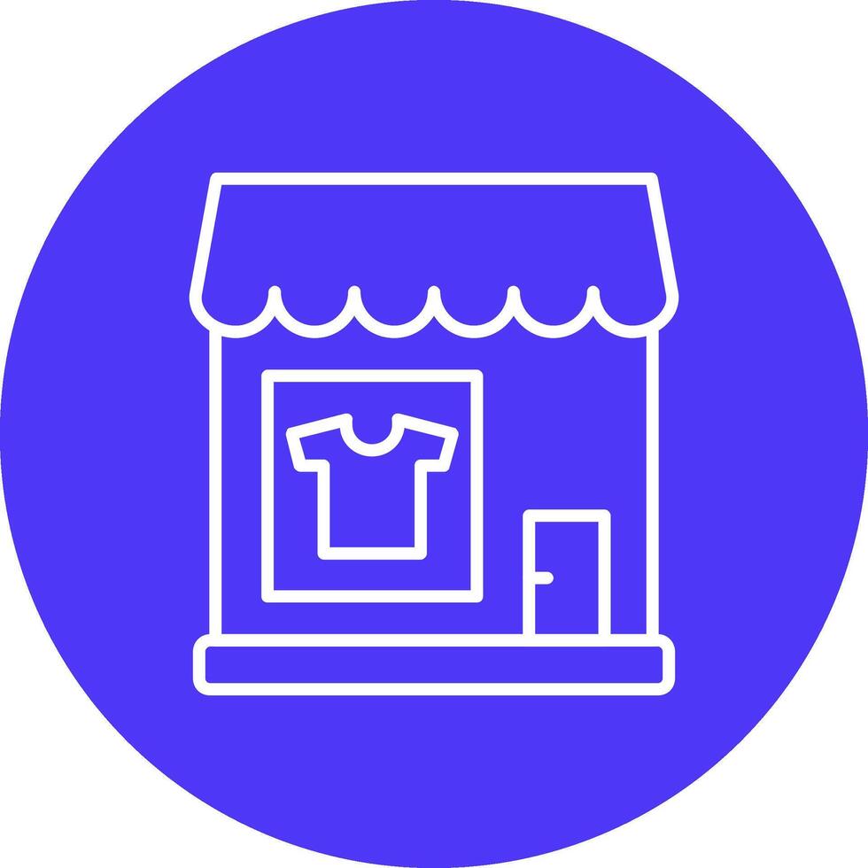 Clothing Shop Line Multi Circle Icon vector