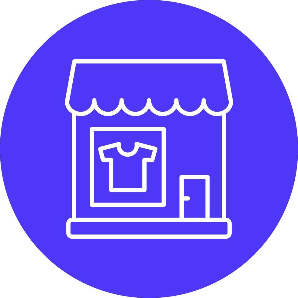 ropa tienda línea multi circulo icono vector