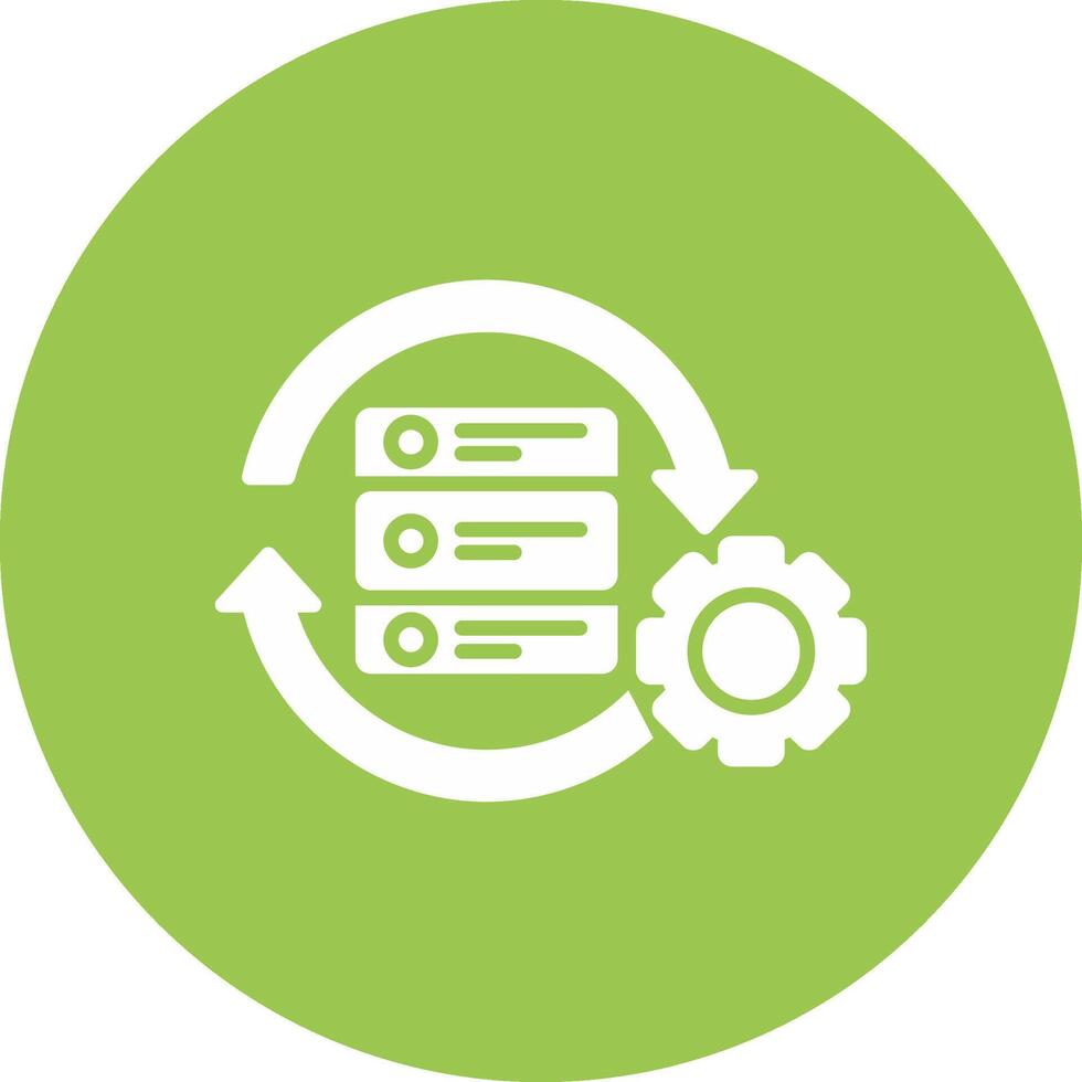 Data Processing Glyph Multi Circle Icon vector
