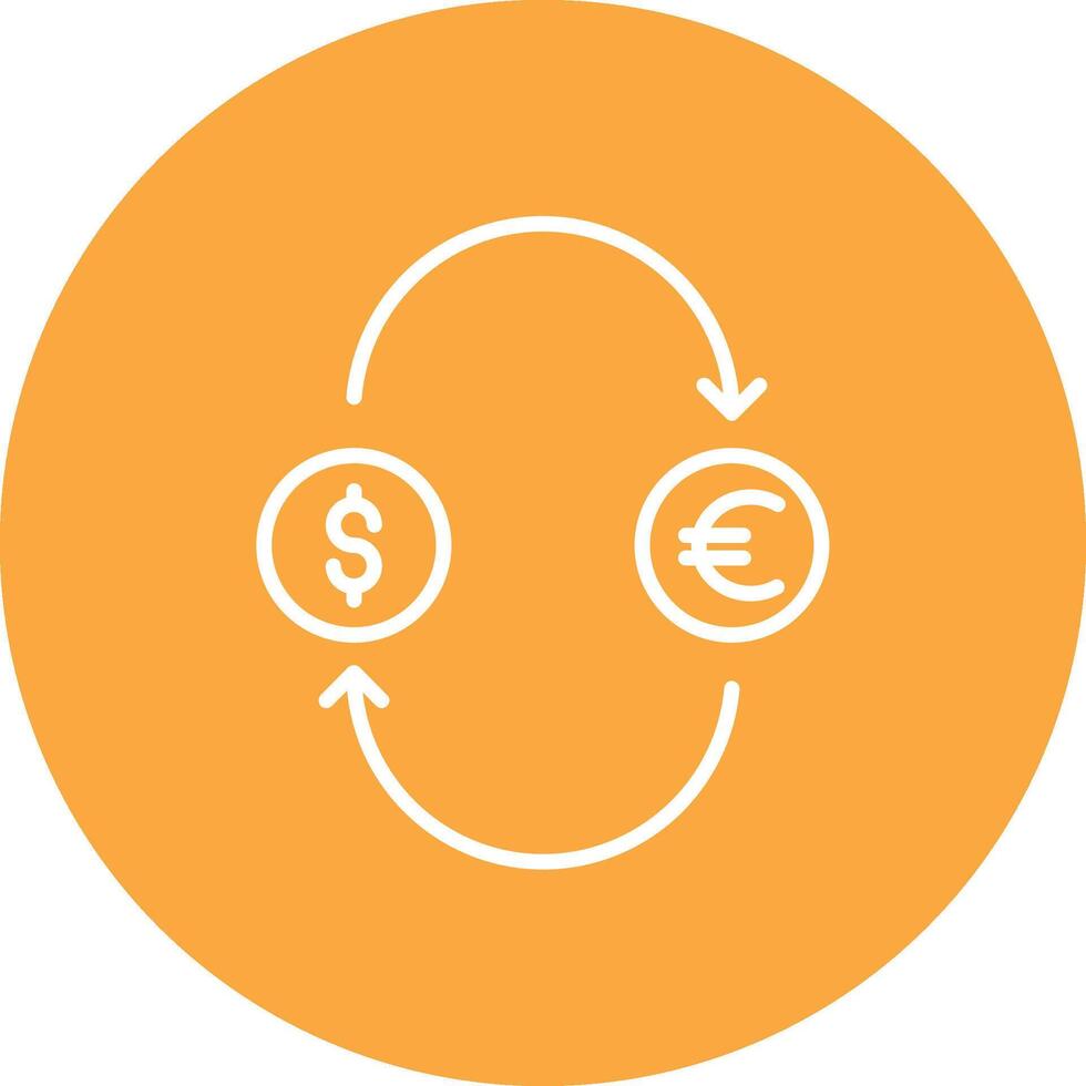 Exchange Money Line Multi Circle Icon vector