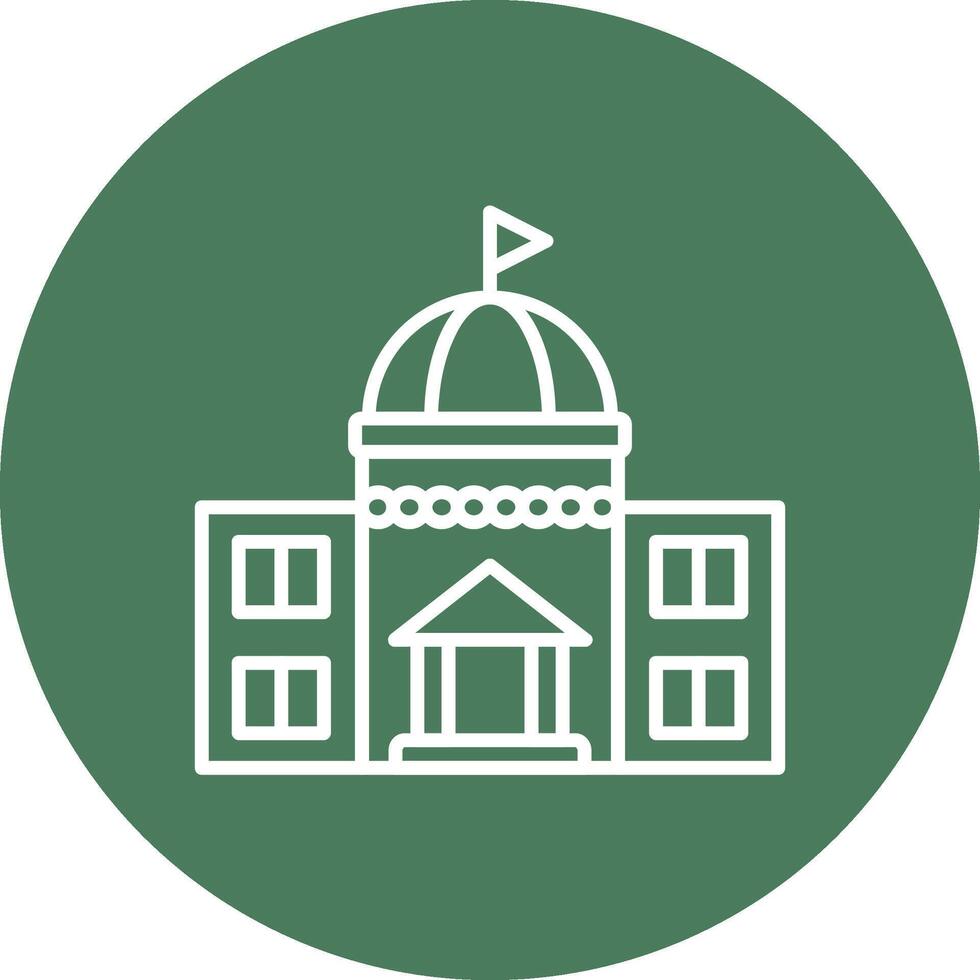 Government Line Multi Circle Icon vector