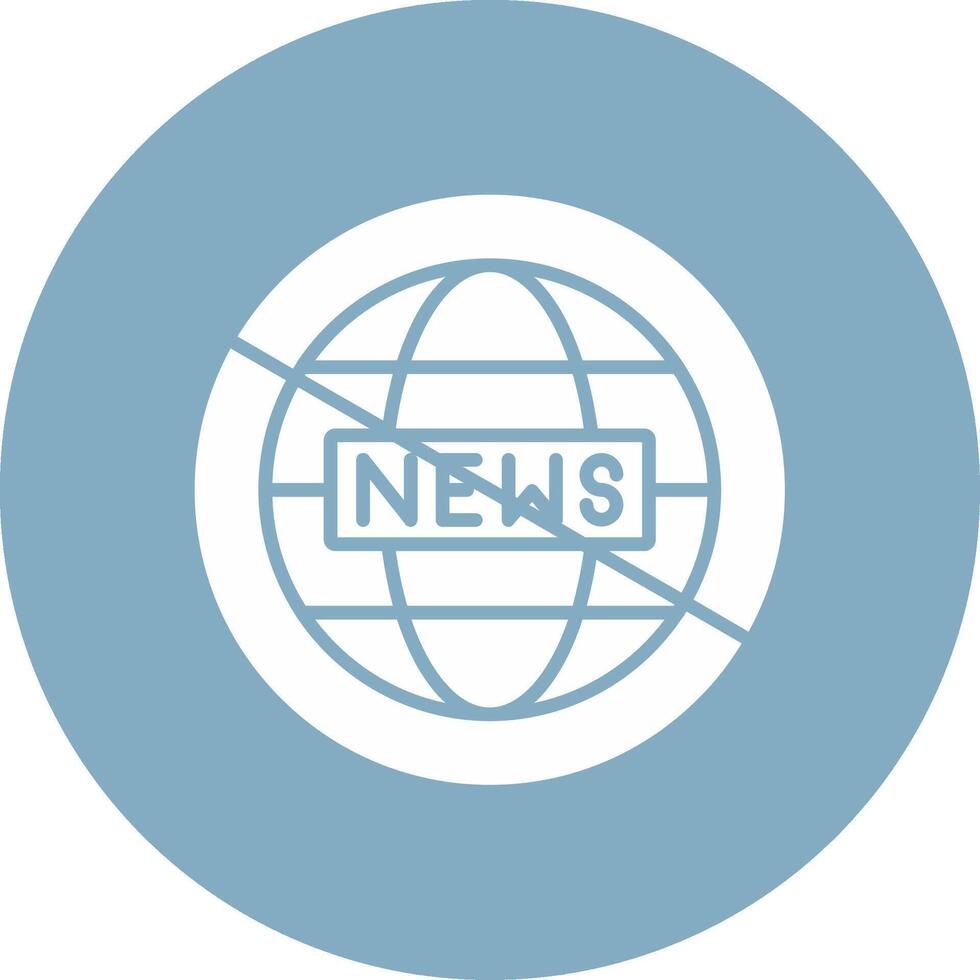 Fake News Glyph Multi Circle Icon vector