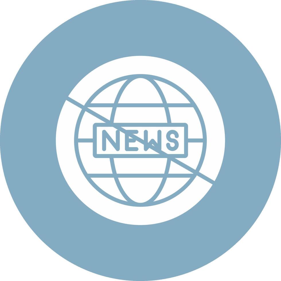 Fake News Glyph Multi Circle Icon vector