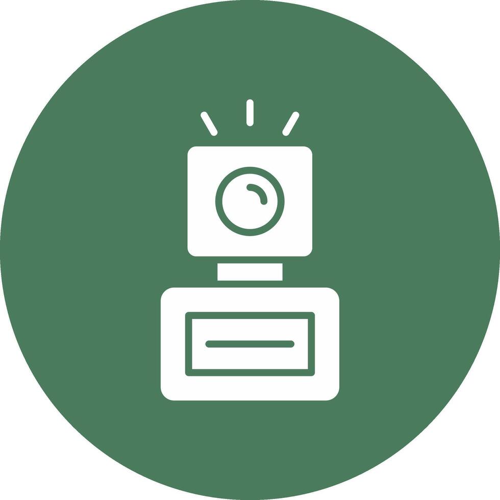 Camera Flash Glyph Multi Circle Icon vector