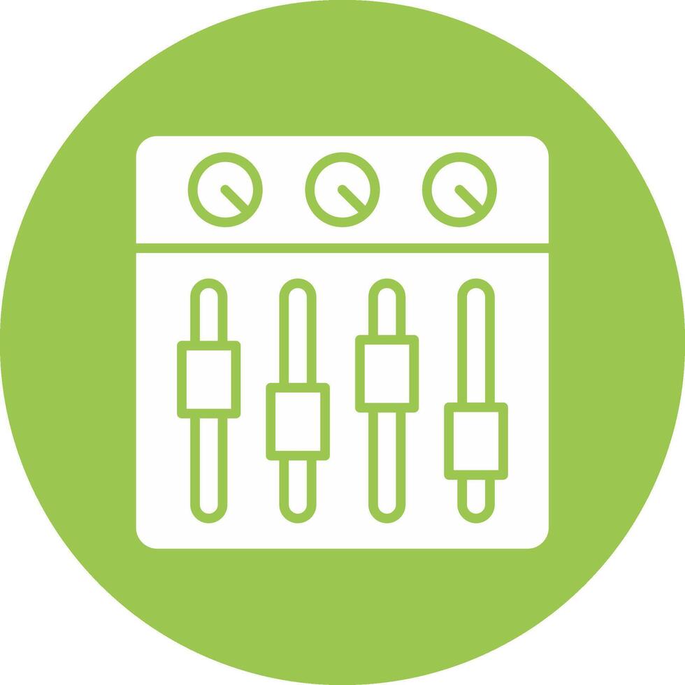 Sound Mixer Glyph Multi Circle Icon vector