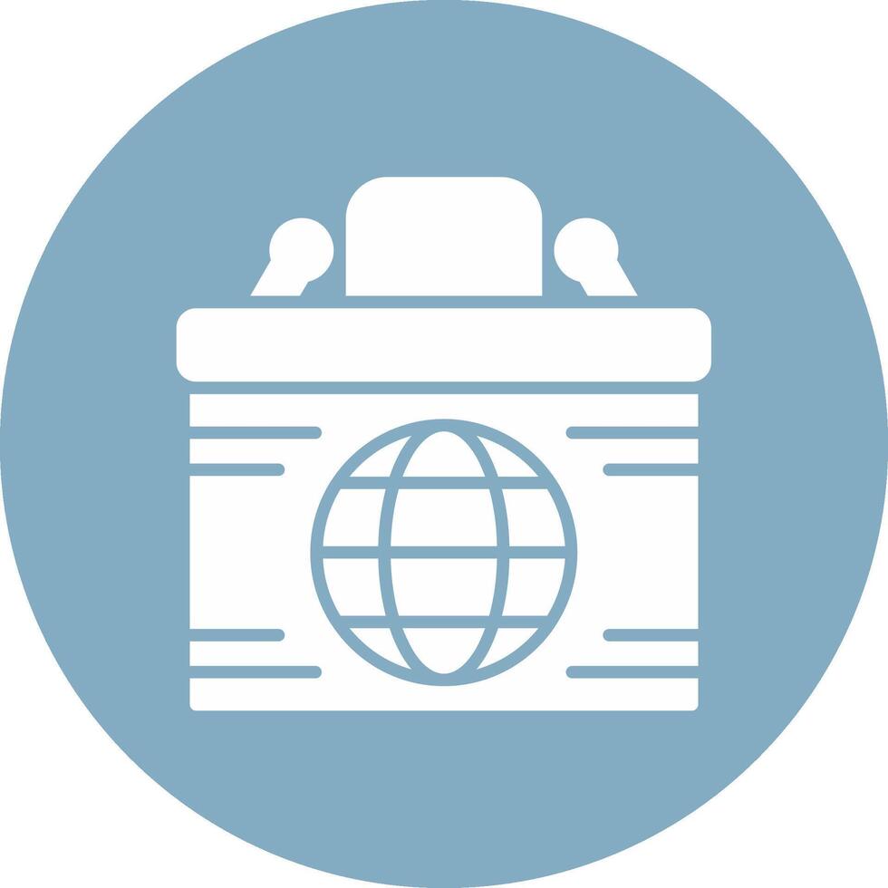 Desk Glyph Multi Circle Icon vector