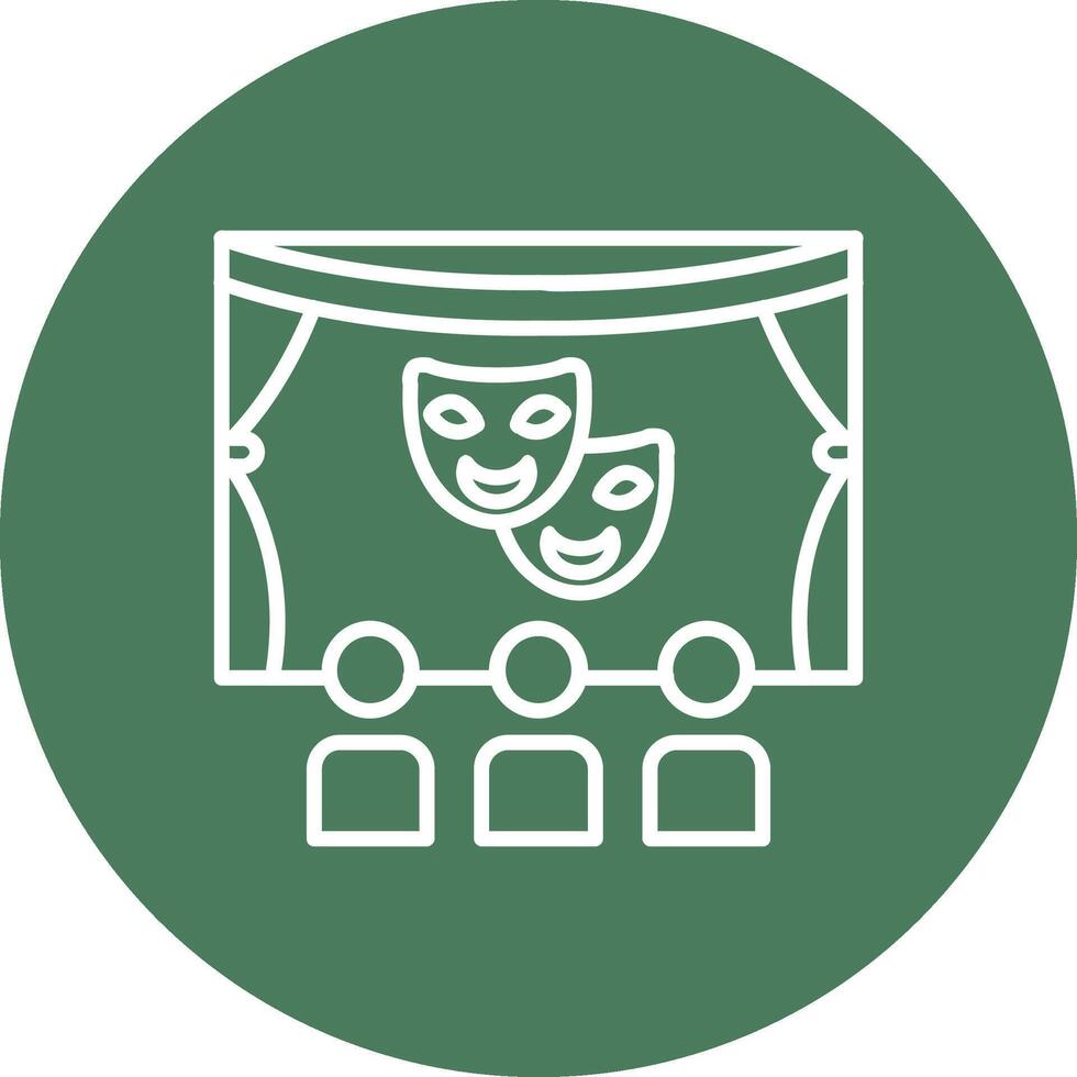 Theater Line Multi Circle Icon vector