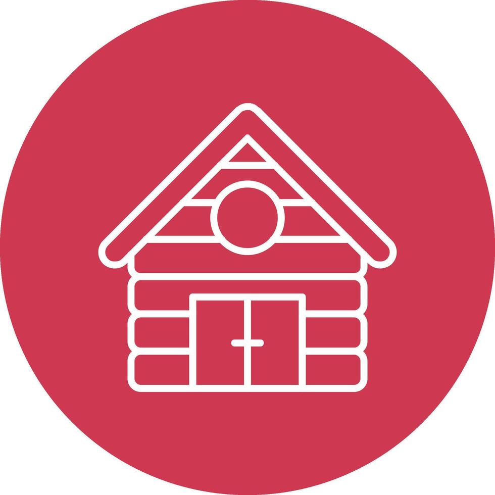 Cabin Line Multi Circle Icon vector