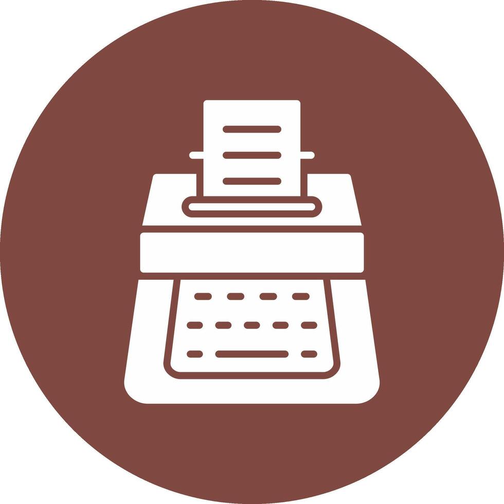 Typewriter Glyph Multi Circle Icon vector