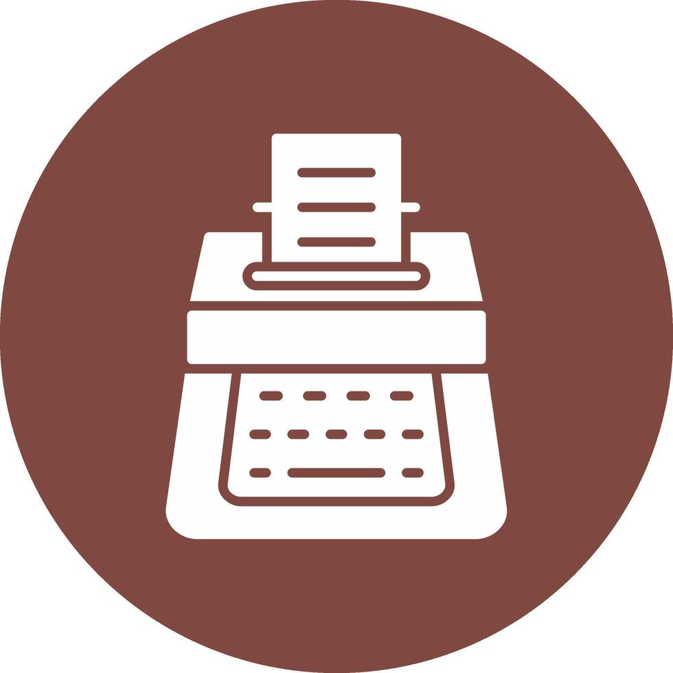 Typewriter Glyph Multi Circle Icon vector