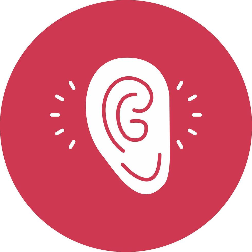 Listening Glyph Multi Circle Icon vector