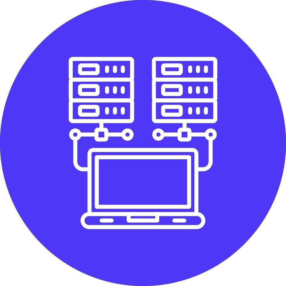 Data Network Line Multi Circle Icon vector