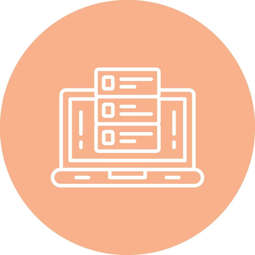 Laptop Line Multi Circle Icon vector