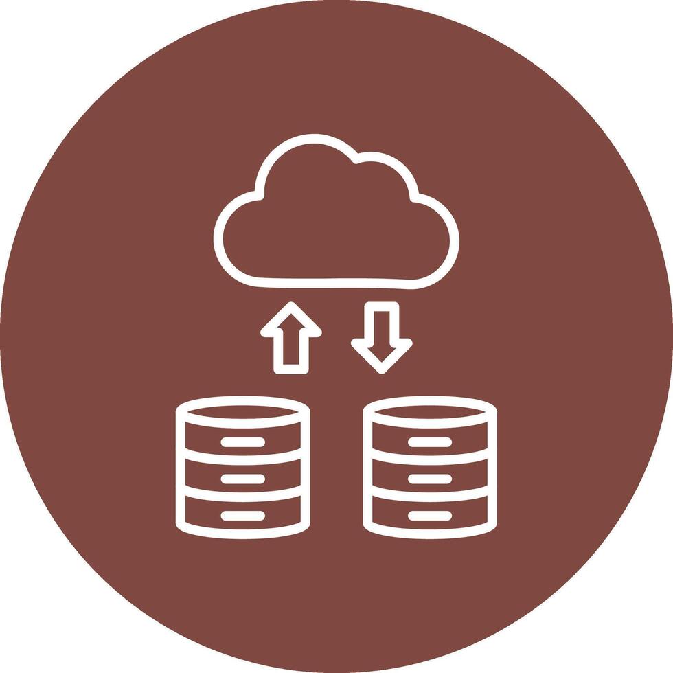 Uploading Line Multi Circle Icon vector