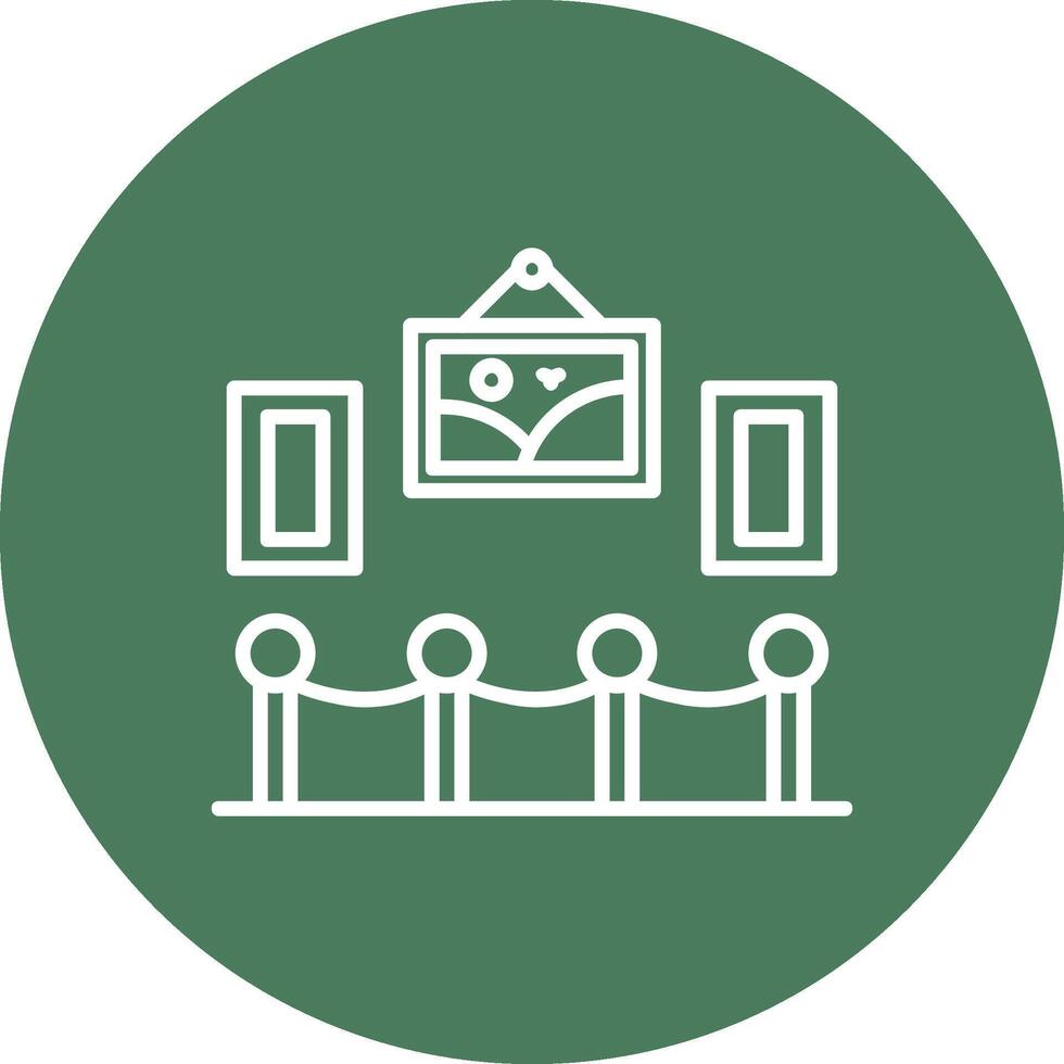 Art Gallery Line Multi Circle Icon vector