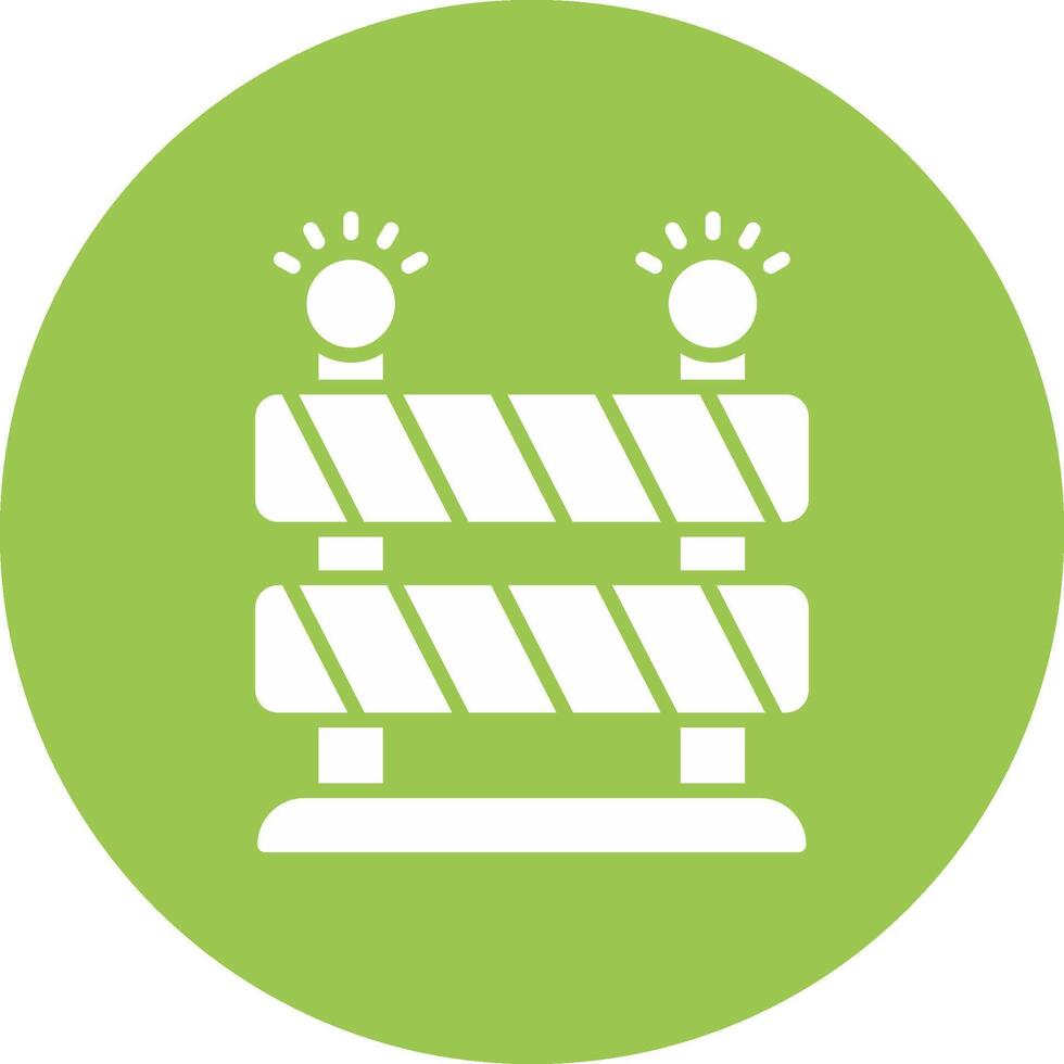 Blockade Glyph Multi Circle Icon vector