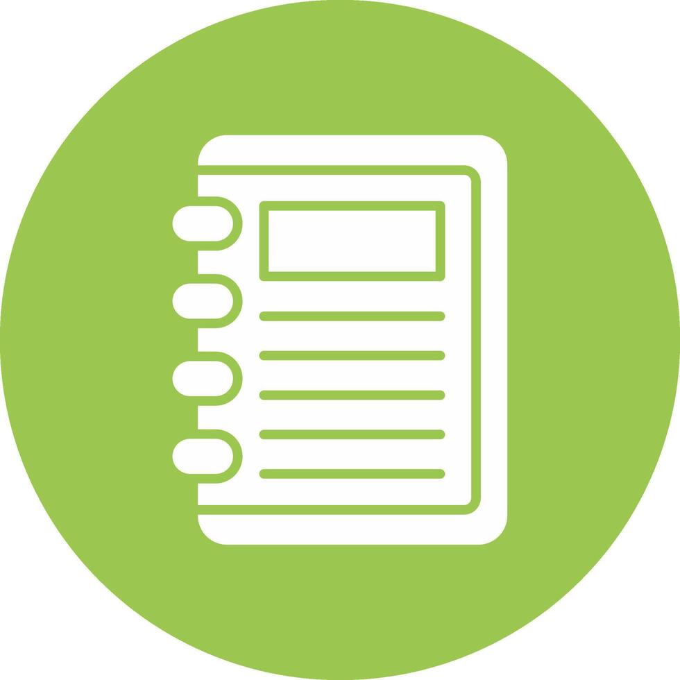 Take Note Glyph Multi Circle Icon vector