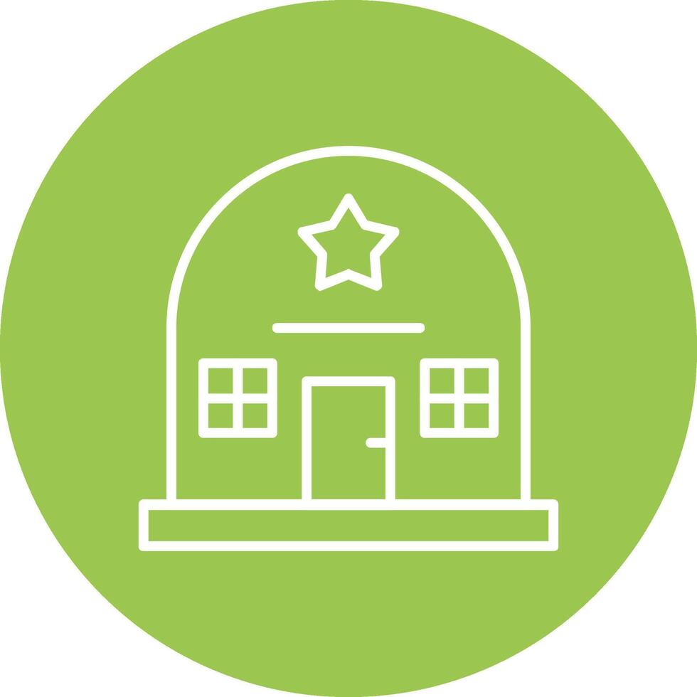 Army Base Line Multi Circle Icon vector
