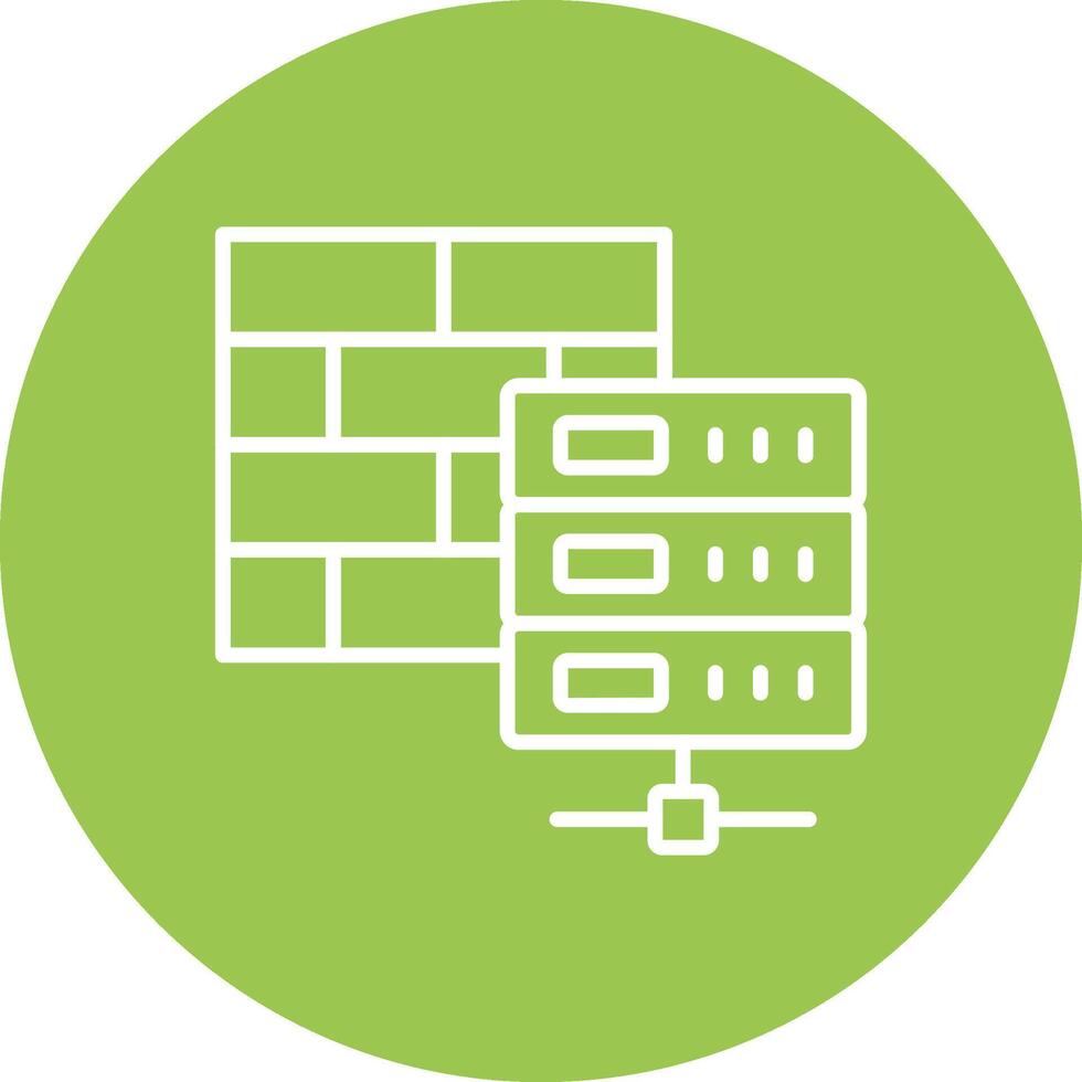 Firewall Line Multi Circle Icon vector