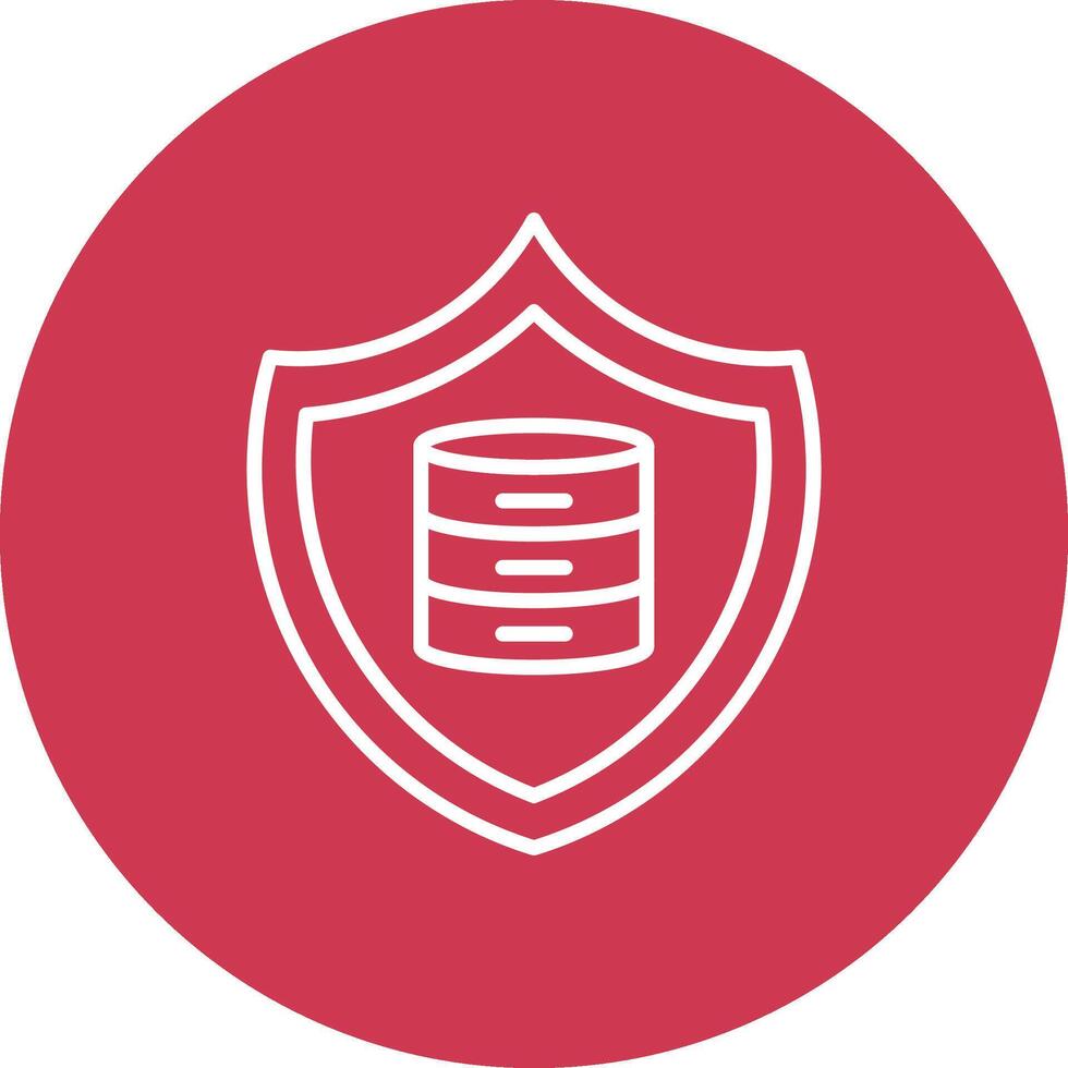 Secure Data Line Multi Circle Icon vector