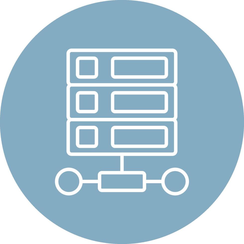 Database Line Multi Circle Icon vector