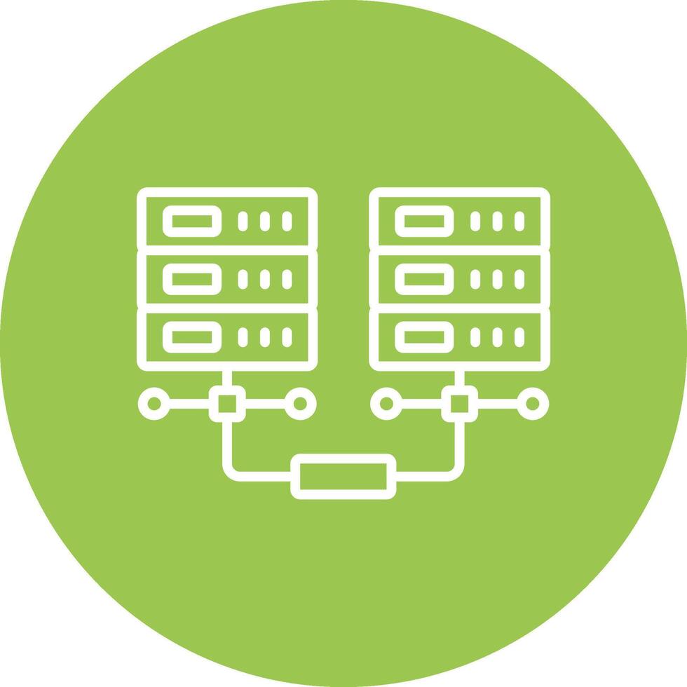 Data Network Line Multi Circle Icon vector