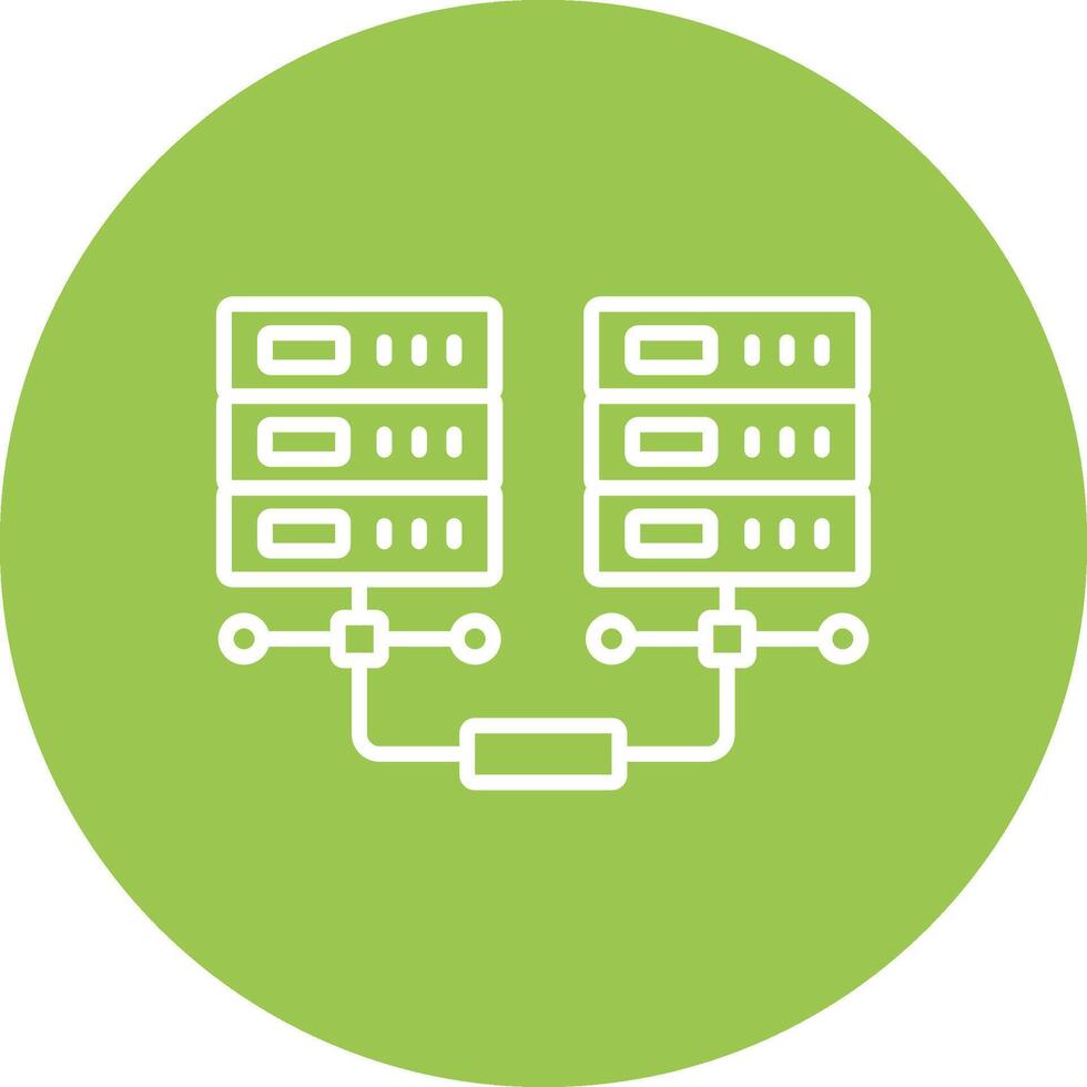 Data Network Line Multi Circle Icon vector