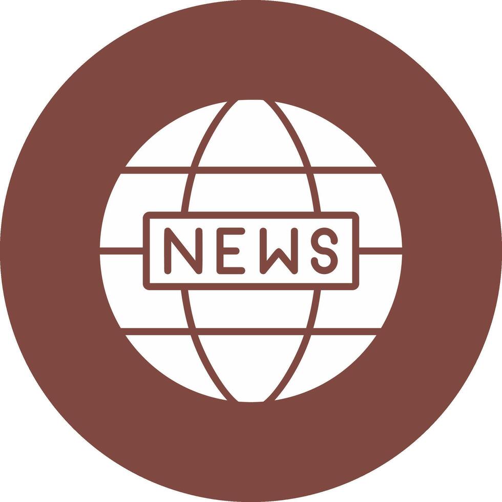 mundo Noticias glifo multi circulo icono vector