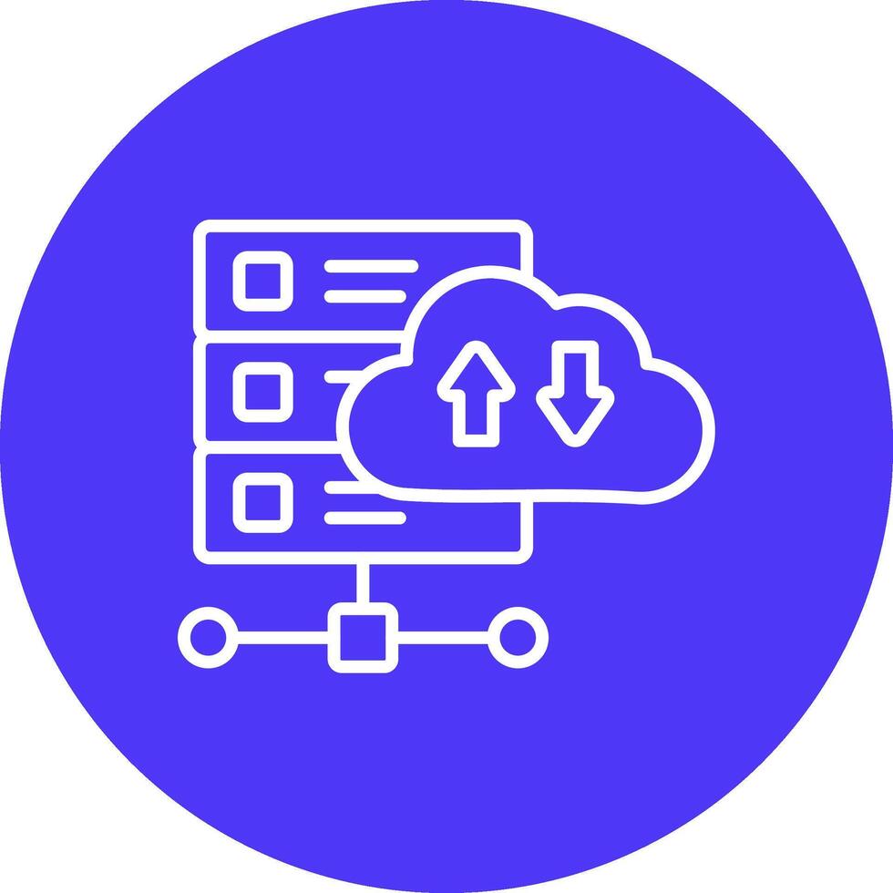 Data Transformation Line Multi Circle Icon vector
